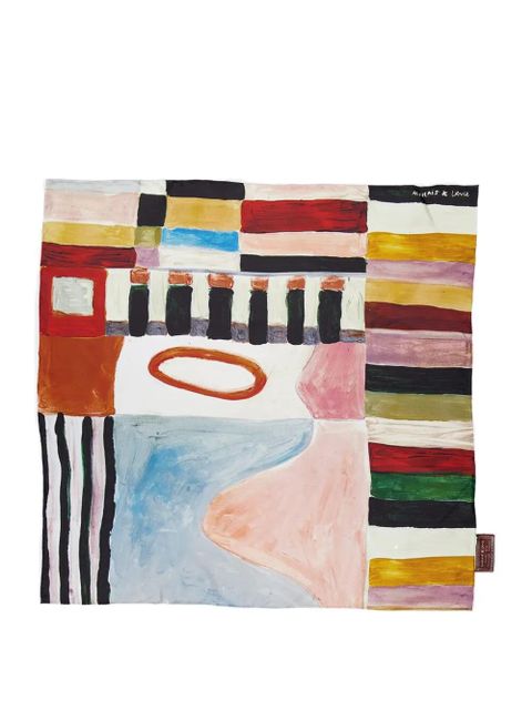 ALEMAIS logo-print scarf - Neutrals - zdjęcie produktu nr 1