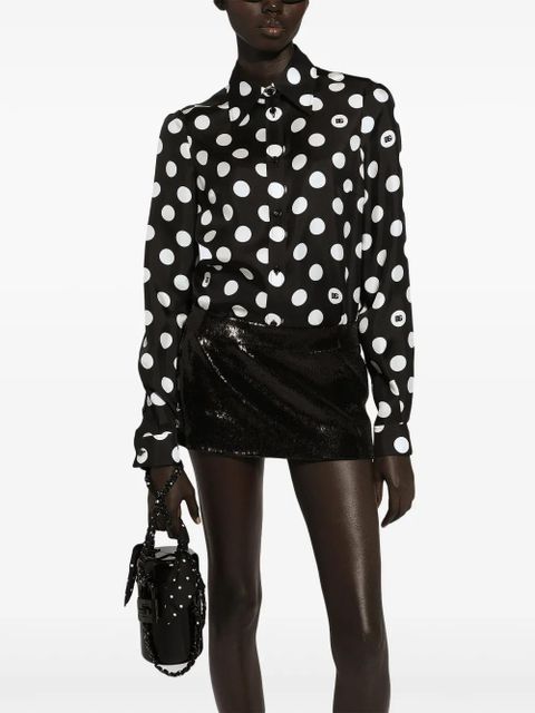 Dolce & Gabbana sequined low-rise miniskirt - Black