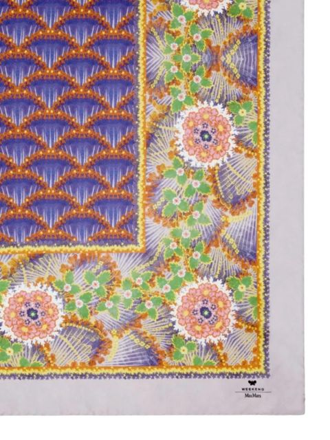 Weekend Max Mara floral patterned scarf - Blue - zdjęcie produktu nr 2