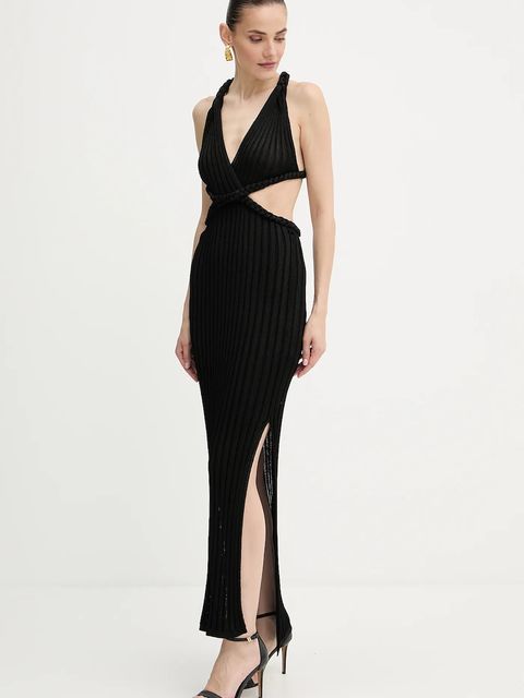 Guess sukienka VANYA kolor czarny maxi dopasowana W5YK0O Z0210