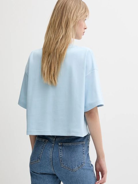 Calvin Klein t-shirt bawełniany damski kolor niebieski LV044C903G