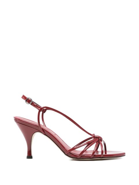 Aeyde Solange knotted strappy leather sandals - Red - zdjęcie produktu nr 1