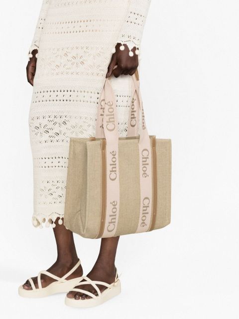 Chloé medium Woody tote bag - Neutrals