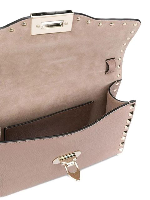 Valentino Garavani small rockstud flap crossbody bag - Pink