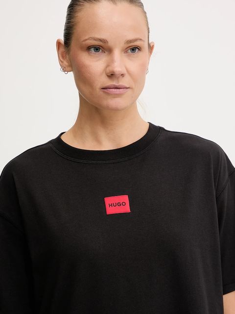 HUGO t-shirt piżamowy damska kolor czarny 50549918