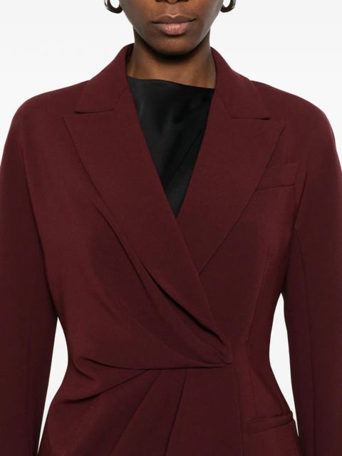 Max Mara twisted-detail peak-lapel fitted jacket - Red