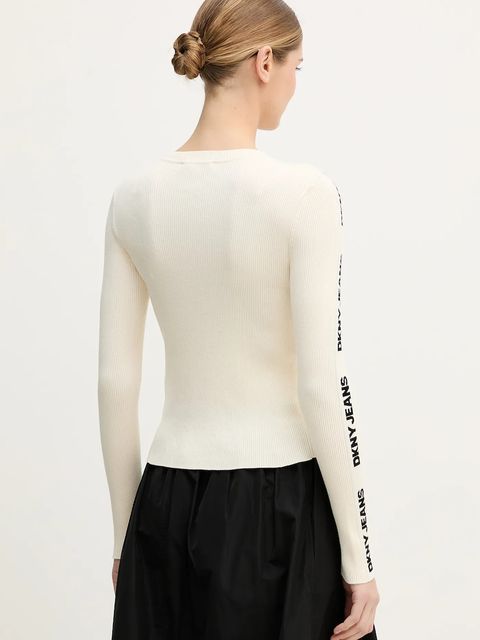 Dkny sweter damski kolor beżowy lekki DJ6R0104