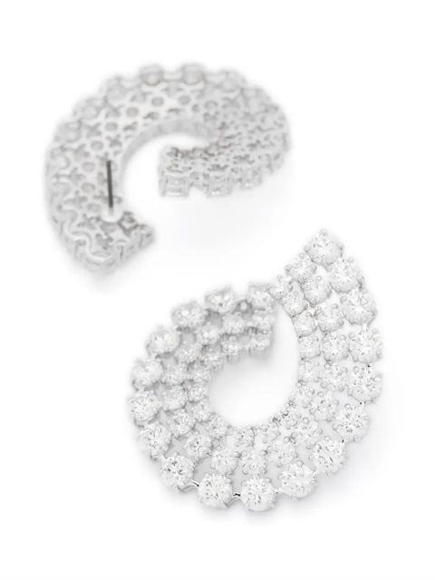 Swarovski Matrix hoop earrings - White