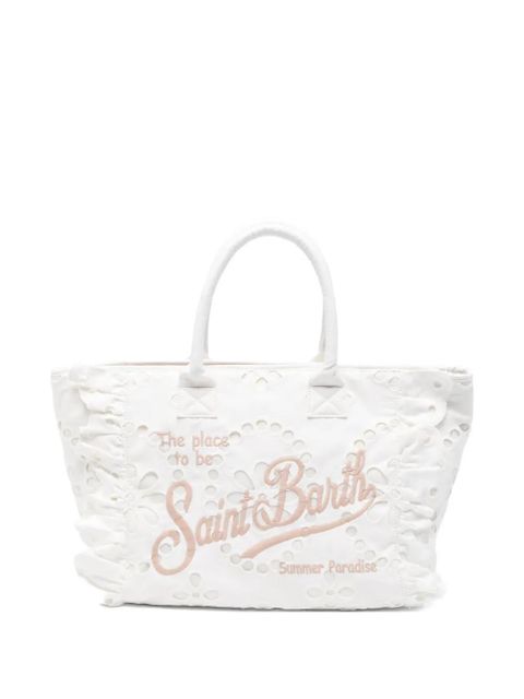 MC2 Saint Barth ruffled tote bag - White - zdjęcie produktu nr 1