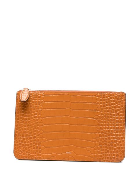 TOTEME croco-embossed threefold clutch - Orange - zdjęcie produktu nr 1