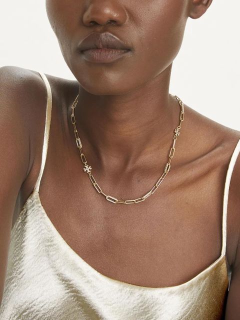 Tory Burch Good Luck Chain Pave necklace - Gold