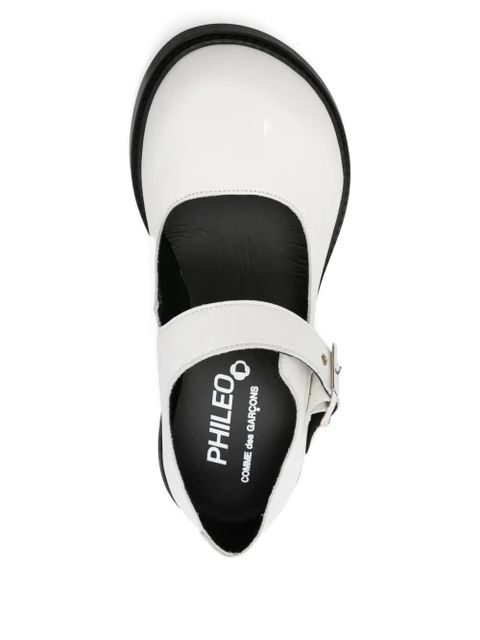 Comme Des Garçons x Phileo 75mm leather pumps - White