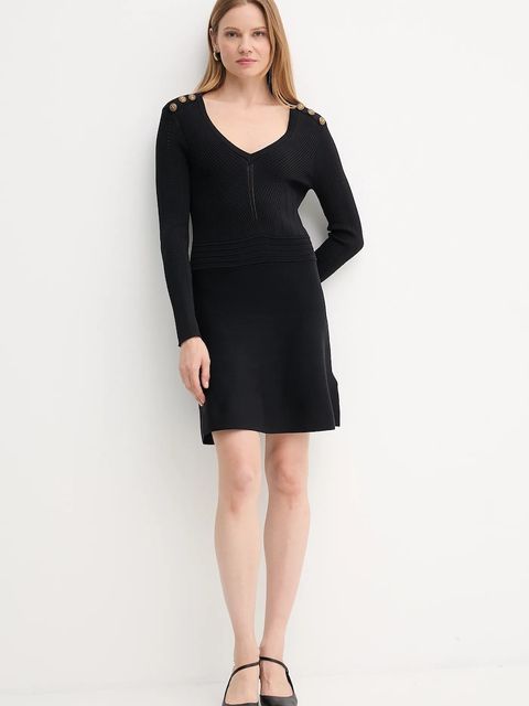 Gaudi sukienka kolor czarny mini rozkloszowana 521FD13008