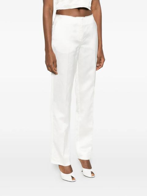 TOTEME raw hem trousers - White