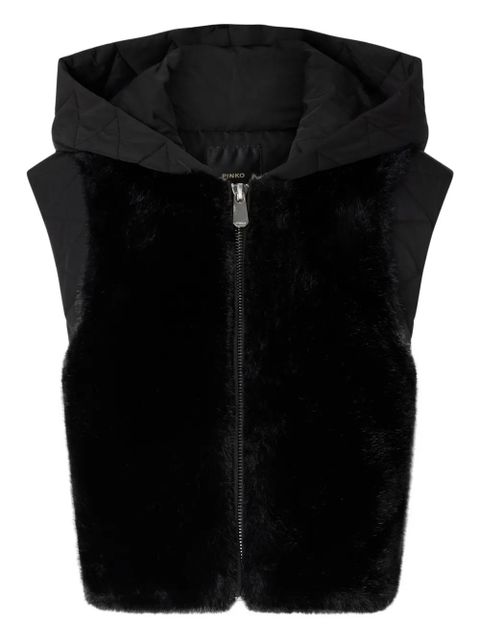 PINKO hooded faux-fur jacket - Black - zdjęcie produktu nr 1