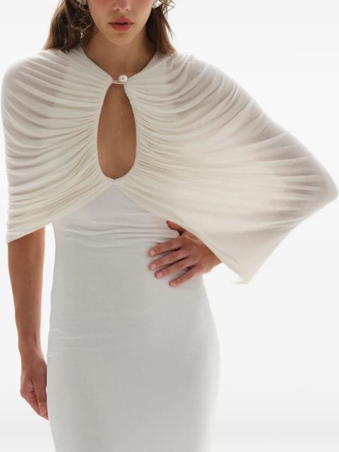 MANURÍ Kokon draped-detail dress - White