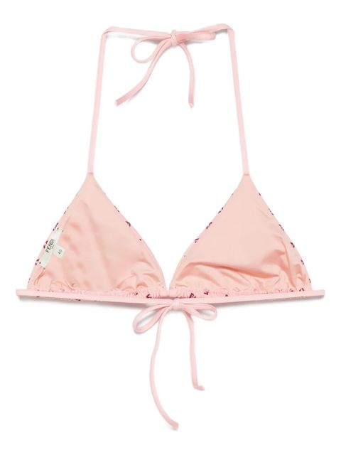 FENDI logo-print triangle bikini top - Pink - zdjęcie produktu nr 2
