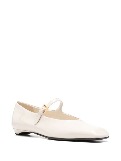 Prada patent-leather ballet flats - Neutrals