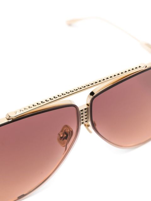VALENTINO GARAVANI EYEWEAR Rockstud pilot-frame sunglasses - Gold