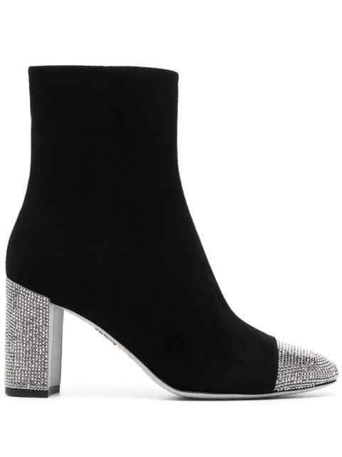 René Caovilla Bonnie 85mm suede boots - Black - zdjęcie produktu nr 1