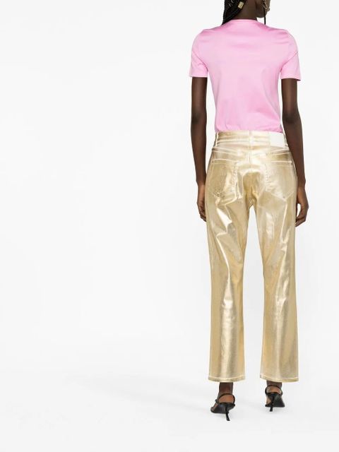 Versace logo-embellished T-shirt - Pink