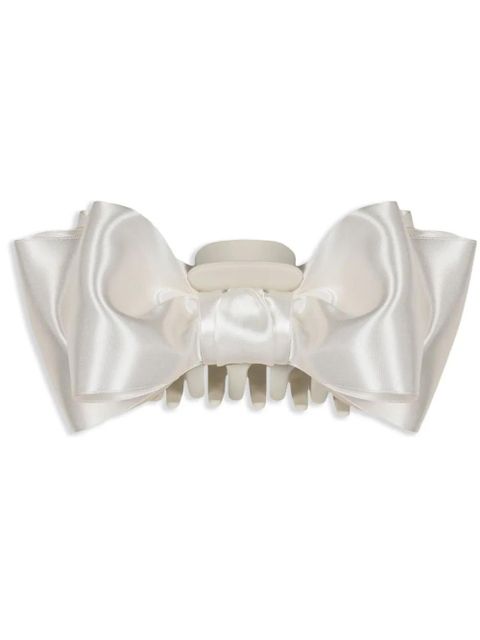 Jennifer Behr Agatha bow hair clip - White - zdjęcie produktu nr 1