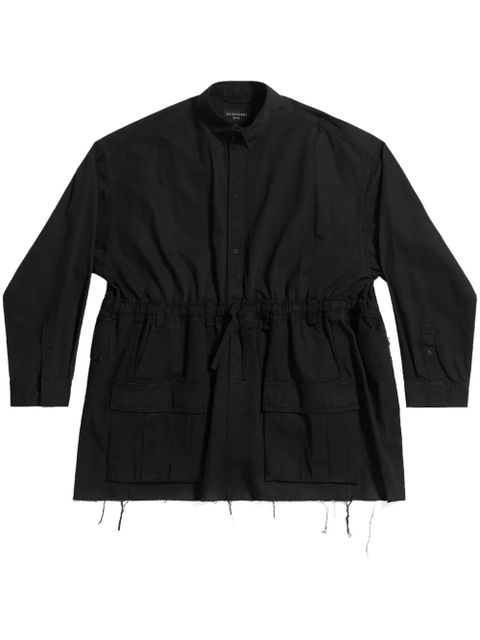 Balenciaga drawstring-waist cotton shirt - Black - zdjęcie produktu nr 1