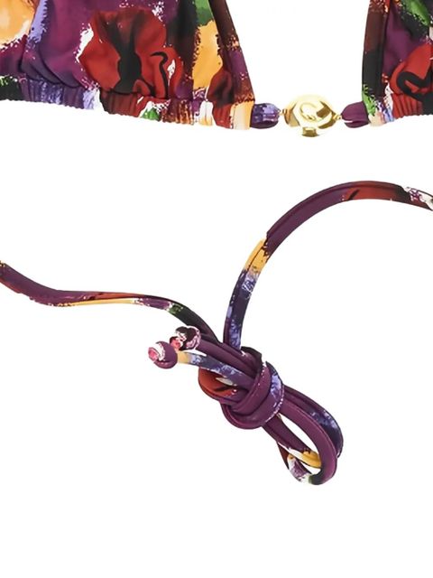 Reina Olga Splash floral-print bikini top - Purple - zdjęcie produktu nr 2