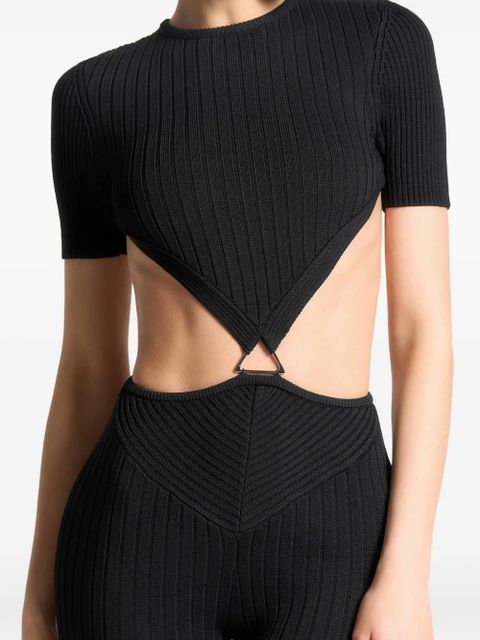 Manière De Voir backless knitted jumpsuit - Black