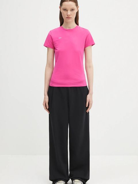 Pangaia t-shirt Cotton-Stretch T-shirt damski kolor różowy 10002430