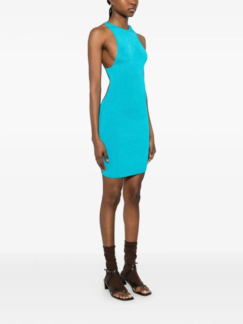 Isa Boulder crew-neck mini dress - Blue