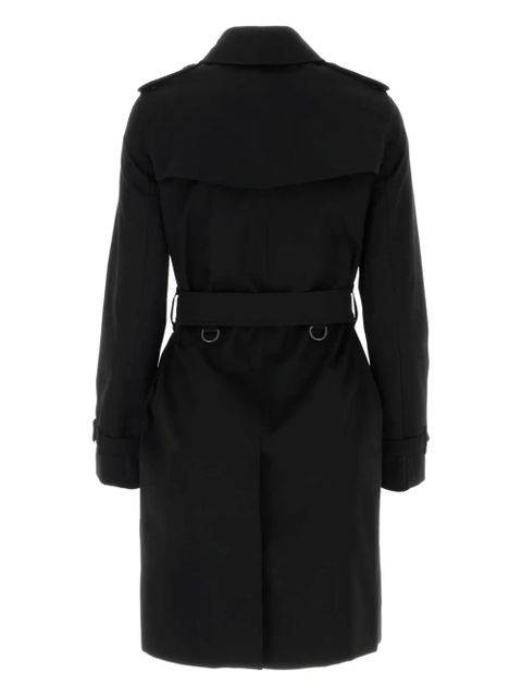 Burberry double-breasted cotton coat - Black