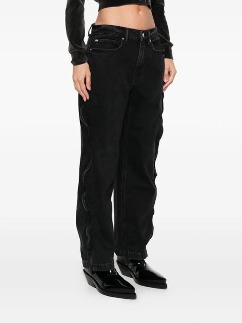 Alexander Wang zip-detail faded jeans - Black