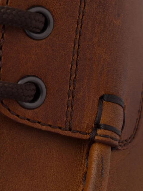 Prada 45mm lace-up leather loafers - Brown