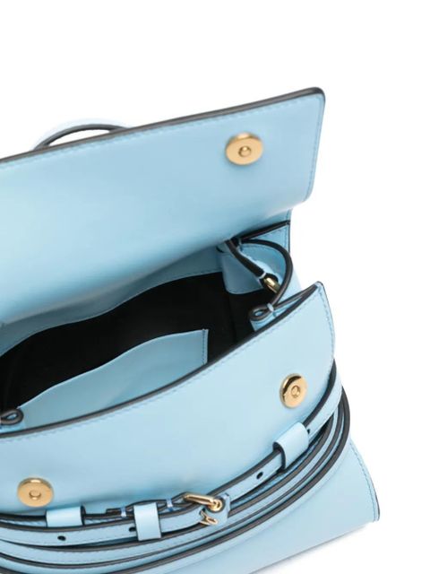 Moschino buckle-strap mini bag - Blue