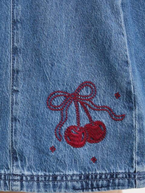 Hollister Co. sukienka jeansowa kolor niebieski mini rozkloszowana KI359-5259