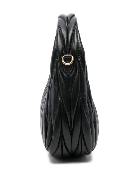 Miu Miu Wander matelassé leather tote bag - Black - zdjęcie produktu nr 2