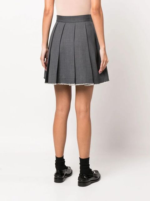SHUSHU/TONG pleated A-line skirt - Grey