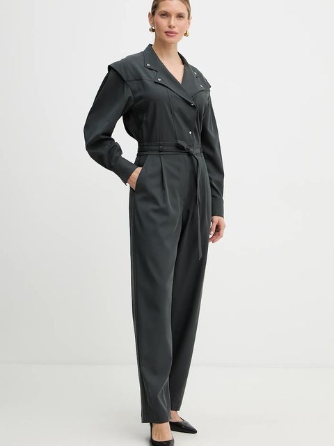 BOSS Orange kombinezon C Darima kolor szary z dekoltem w szpic 50552355 - zdjęcie produktu nr 2