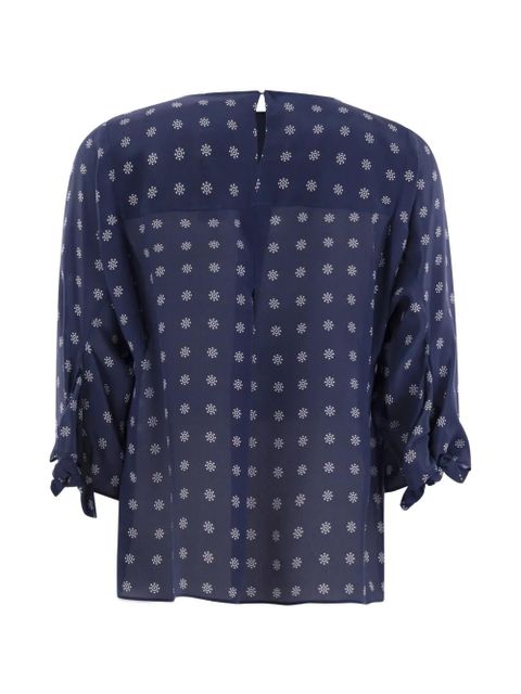 Weekend Max Mara printed cuff blouse - Blue - zdjęcie produktu nr 2