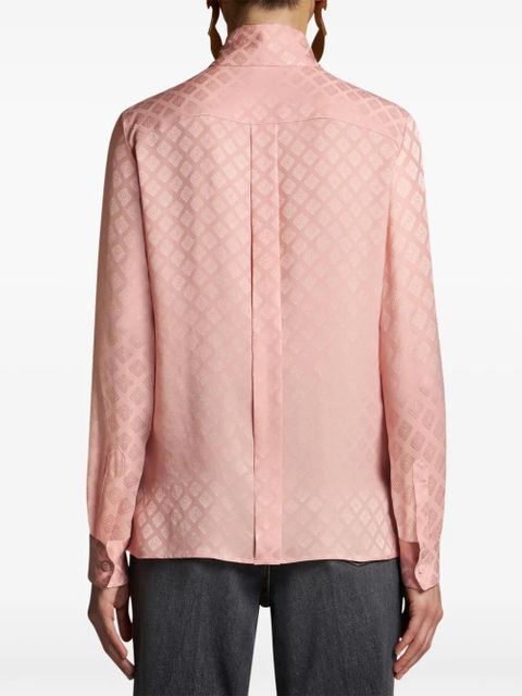 ETRO scarf-collar jacquard shirt - Pink - zdjęcie produktu nr 2