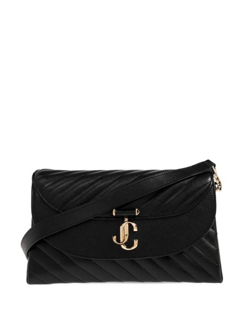 Jimmy Choo Avn curve chevron top-handle shoulder bag - Black - zdjęcie produktu nr 1