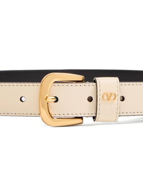 Valentino Garavani logo-plaque belt - White - zdjęcie produktu nr 2