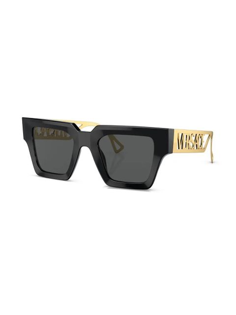 Versace Eyewear logo-embossed square-frame sunglasses - Black - zdjęcie produktu nr 2