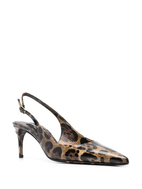 Dolce & Gabbana x Kim 75mm slingback leather pumps - Black - zdjęcie produktu nr 2