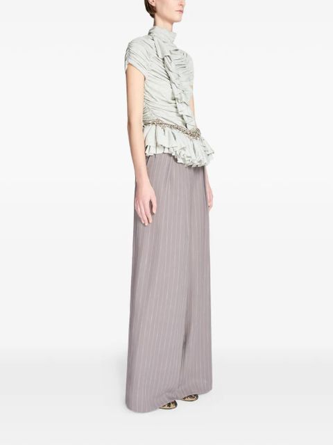 DRIES VAN NOTEN pleated trousers - Purple