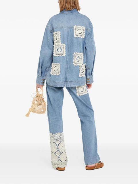 Alanui Island’s Diary denim overshirt - Blue - zdjęcie produktu nr 2