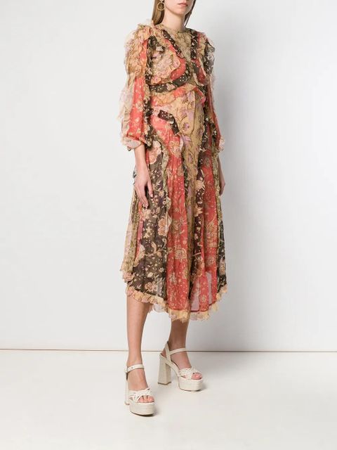 ZIMMERMANN floral patchwork dress - Orange - zdjęcie produktu nr 2