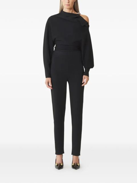 Lanvin drape-detail button blouse - Black - zdjęcie produktu nr 2