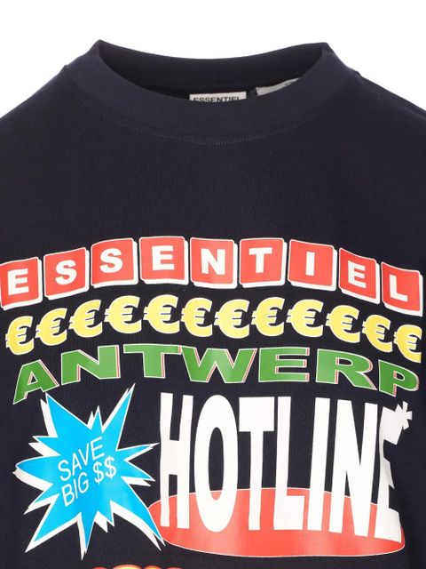 Essentiel Antwerp printed crewneck T-shirt - Blue - zdjęcie produktu nr 2